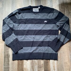 Striped Black and Gray Sweater